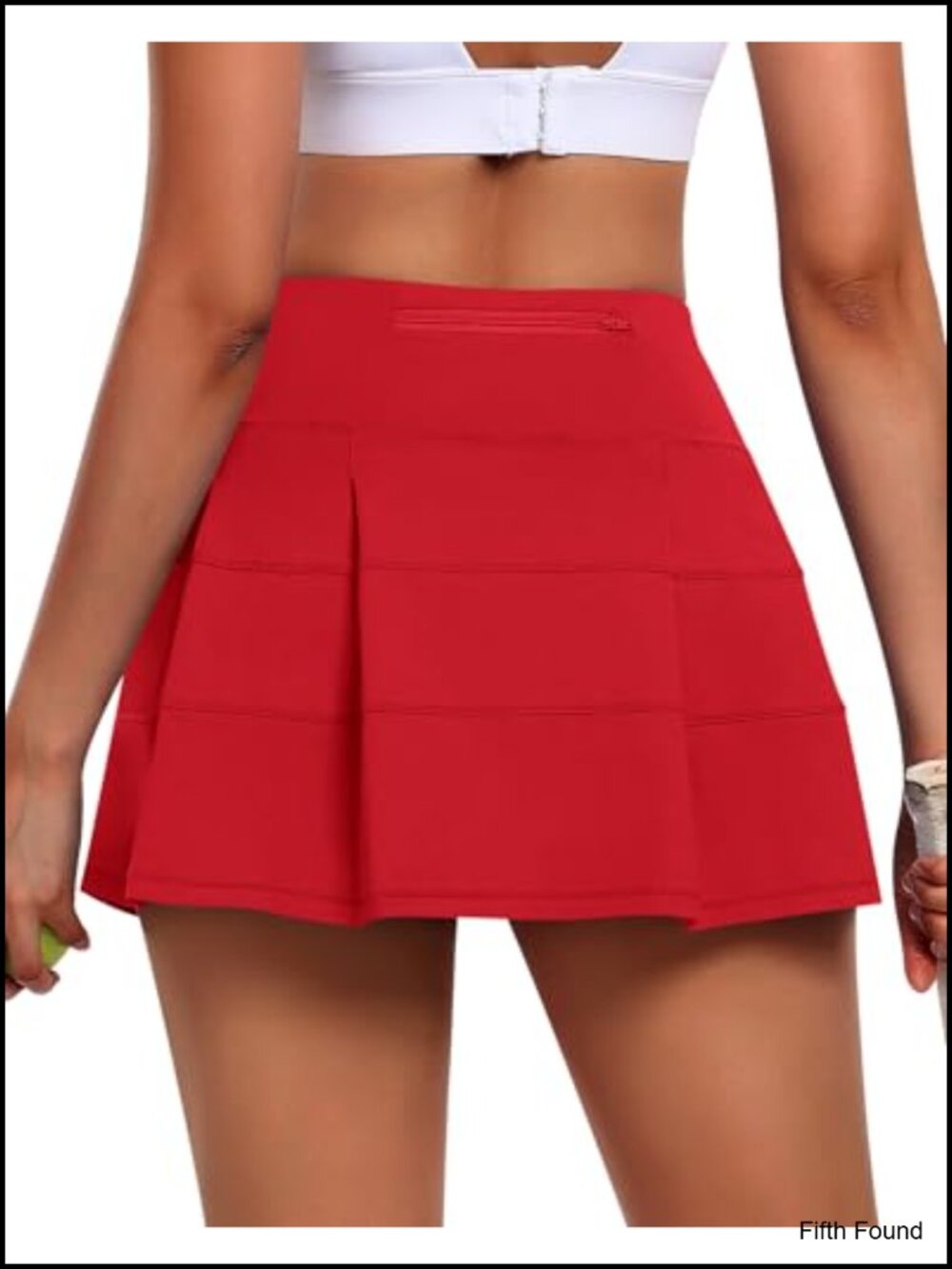 Pleated Tennis Skort with Shorts High Waist Athletic Skirt with Pockets
